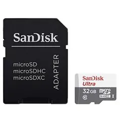 Cartão Micro SD SanDisk Ultra com Adaptador 32GB Classe 10