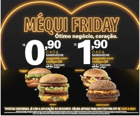 Méqui Friday - Big Mac por R$0,90