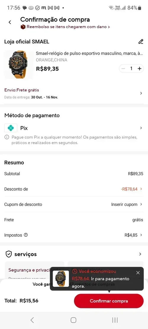 Imagem na descrição da promoção