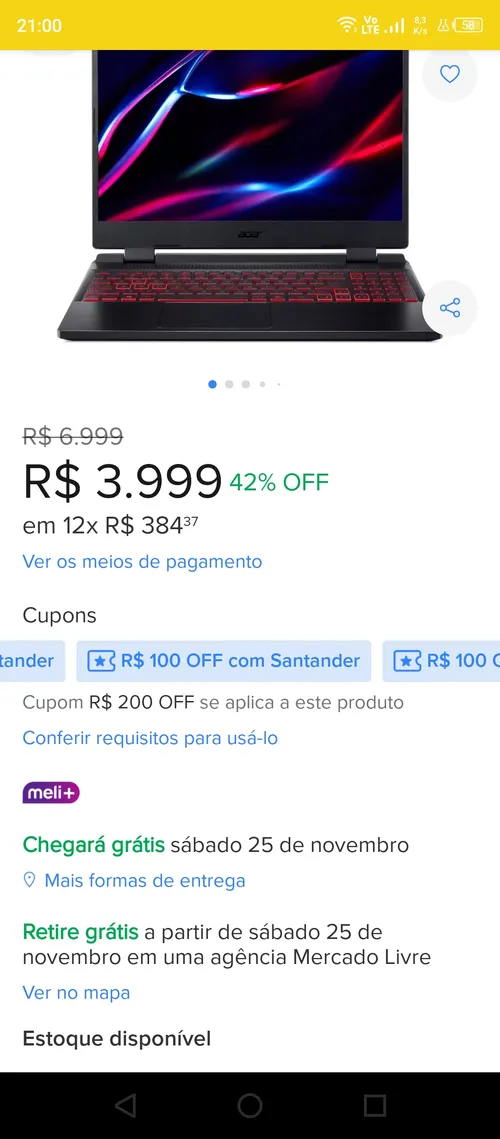 Imagem na descrição da promoção