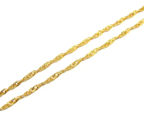 Corrente Singapura Em Ouro 18k 45cm 2mm