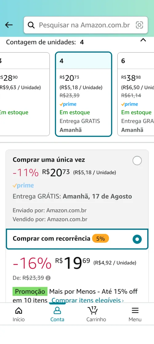 Imagem na descrição da promoção