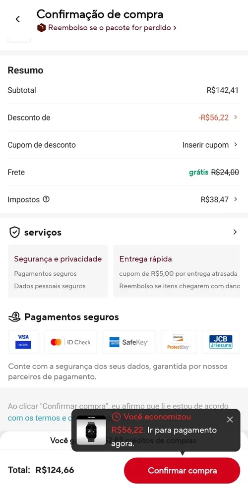 Imagem na descrição da promoção