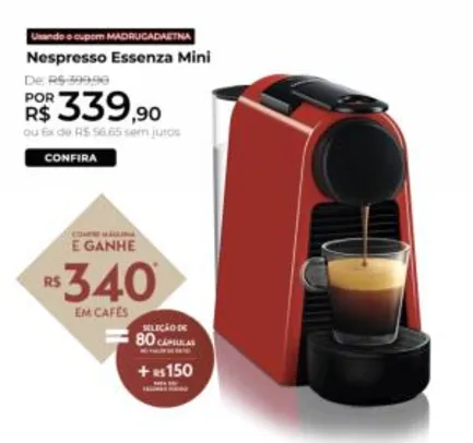 Saindo por R$ 369: Cafeteira Essenza Mini D30 Nespresso | R$ 369 | Pelando