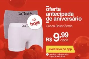 [APP] Cueca Boxer Zorba Sem Costura | R$10