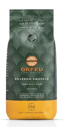 Orfeu Café Bourbon Amarelo em Grãos, 100% Arabica, Torra Média Clara 250g