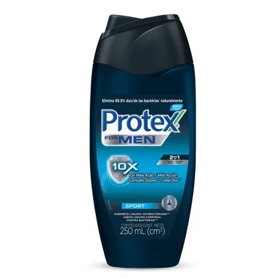 Sabonete Líquido Antibacteriano para Corpo Protex Men Sport 250ml | 3 unid | R$3,85 cada