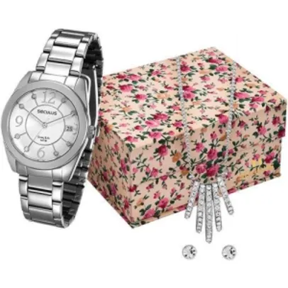 [Shoptime] Relógio Feminino Seculus Analógico com Calendário - R$98,99