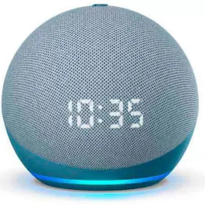 Echo Dot 4ª geração Smart Speaker com Relógio e Alexa - Cor Azul | R$360