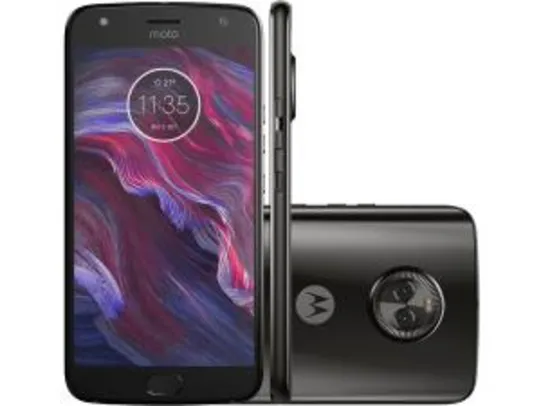 Smartphone Moto X4 Dual Cam Tela 5.2" Octa-Core 32GB Câmera 12MP - Preto - R$ 989