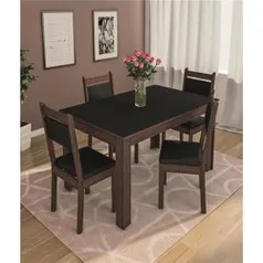 Mesa de Jantar com 4 Cadeiras Lucena Madesa - R$249