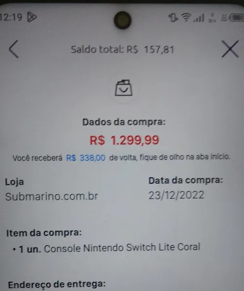 Imagem na descrição da promoção