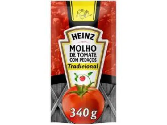 [APP+Cliente Ouro] Molho de Tomate Heinz Tradicional - 340g | R$1,49