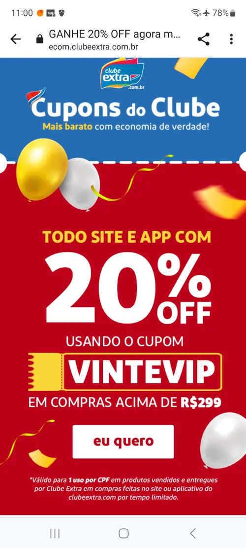 Imagem na descrição da promoção