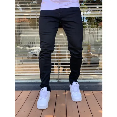 CALÇA JEANS MASCULINA PRETA 