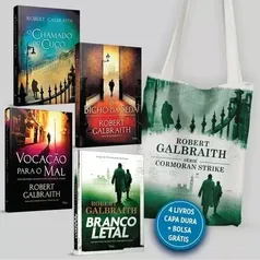 Kit Robert Galbraith(J.K. Rowling): 4 Livros Capa Dura + Ecobag