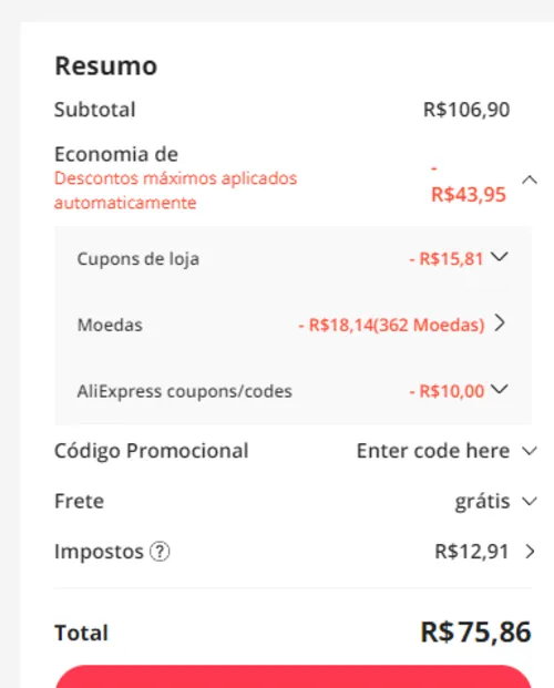 Imagem na descrição da promoção