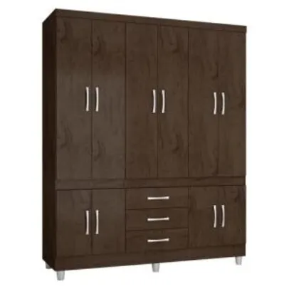 Guarda-roupa 10 Portas 3 Gavetas - Araplac 18490 Linha Popy