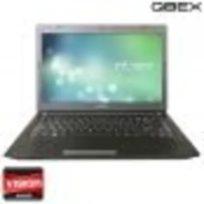 Notebook 14" QbeX - Processador AMD Brazos C-60 Dual Core, 2GB RAM, HD de 320GB - R$ 704,91