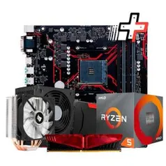 KIT UPGRADE PLUS, AMD RYZEN 5 3600, ASUS PRIME B450M GAMING/BR, 8GB 2666MHZ, SSD 256GB, 600W - R$ 2900