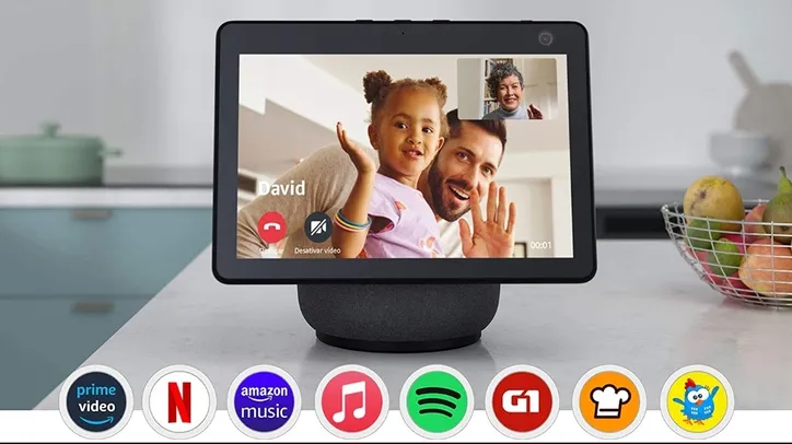 Novo Echo Show 10: Smart Display HD de 10,1" com movimento e Alexa - cor Preta| Amazon.com.br