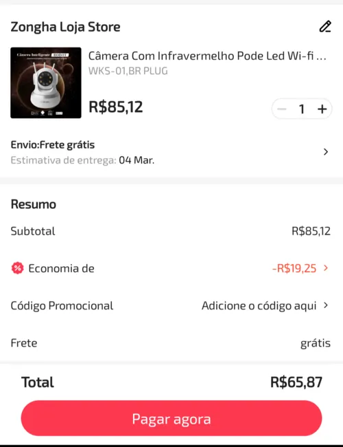 Imagem na descrição da promoção