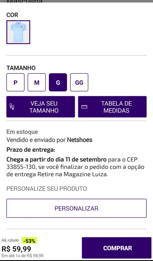 Imagem na descrição da promoção