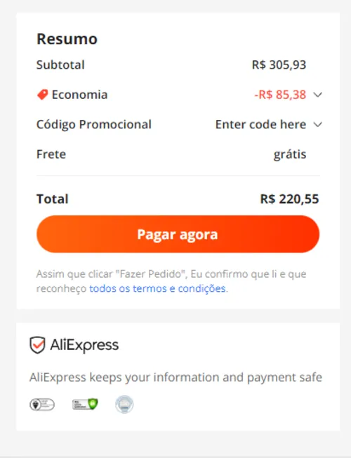 Imagem na descrição da promoção