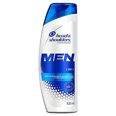 [REC] Head & Shoulders - Shampoo Anticaspa Masculino 3 em 1, Protege Contra a Caspa, Shampoo Masculino Hidratante, 400 ml​