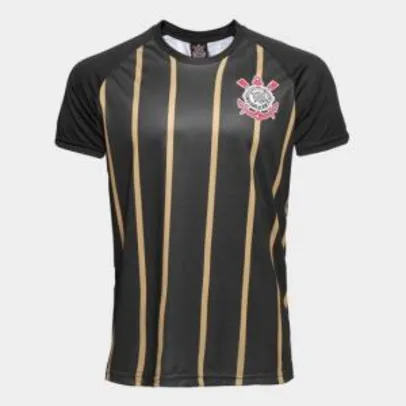 Camisa Corinthians Gold nº10 - Edição Limitada Masculina - Preto e Dourado | R$40