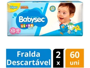 Kit Fraldas Babysec Ultrasec Galinha Pintadinha 120un