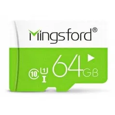 Mingsford Micro SD / TF Memory Card Class 10 - GREEN 64GB 187807904 - R$61