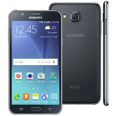 [Extra] Smartphone Samsung Galaxy J7 Duos Preto, Dual chip, Tela 5.5", 4G, Câmera 13MP, Android 5.1 e Processador Octa Core de 1.5 Ghz