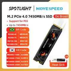 SSD 2TB NVMe M2 7450 MB/s MOVESPEED PCIe4.0