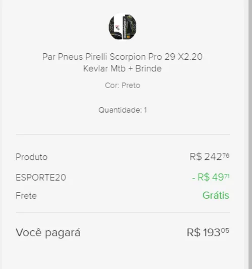 Imagem na descrição da promoção