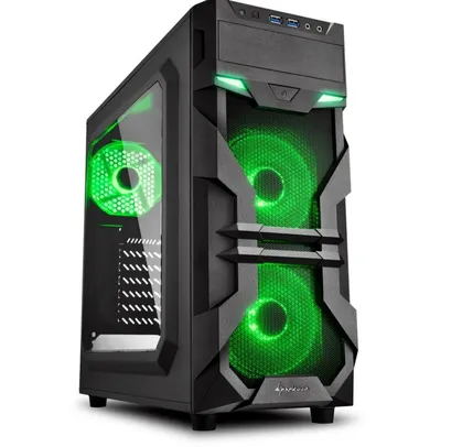 Gabinete Sharkoon VG7-W GREEN ATX 