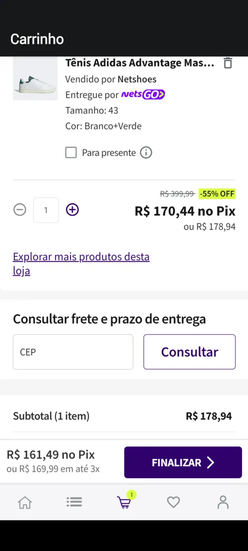 Imagem na descrição da promoção