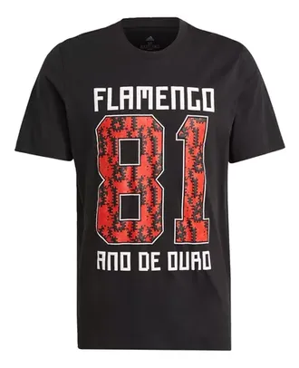 Camiseta Estampada Cr Flamengo-preto adidas