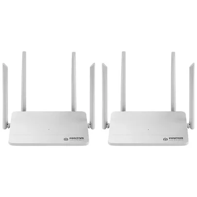 Kit Roteador Smart Mesh Wi-Fi Fast Positivo Casa Inteligente Branco – 2 Unidades