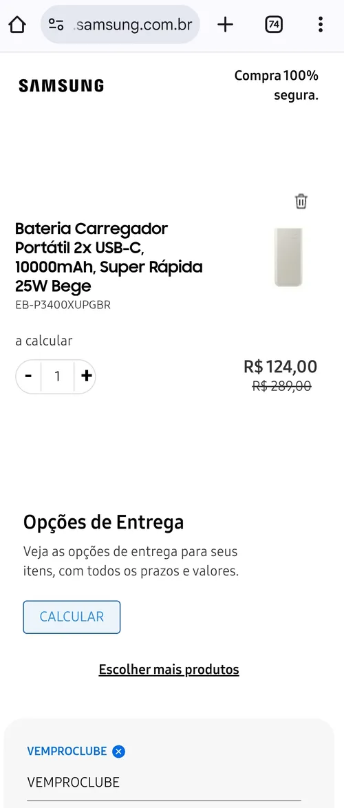 Imagem na descrição da promoção