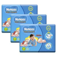 Fralda Huggies Turma da Mônica Tripla Proteção Mega  P/M/G/XG a partir de R$ 80