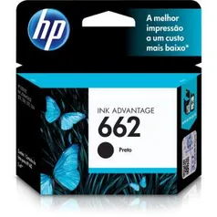 Cartucho de Tinta HP Preto 662 - Original - R$37,00