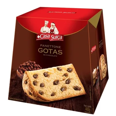 [appl] Panettone Gotas 400G Casa Suiça (Chocottone)