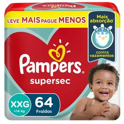 192 FRALDAS PAMPERS XXG (3 PACOTES COM 64)