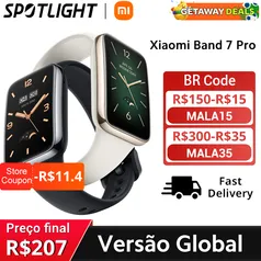 Xiaomi-Band 7 Pro Smart Band, Versão Global, AMOLED, Tela Curva, GPS, Oxigênio no Sangue, Bateria 12Day, 1.64 