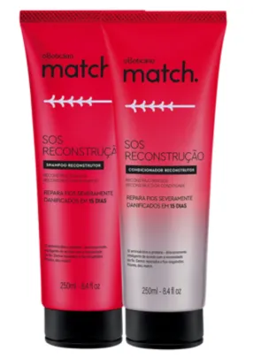 Combo Match SOS Reconstrução: Shampoo + Condicionador