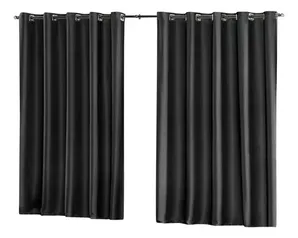 Cortina Blackout Em Tecido 2,80 X 1,80 Corta Luz 100% Cor Preto