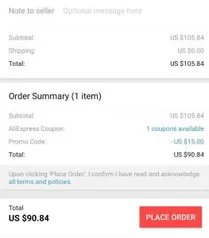 R$63 (US$ 15) OFF em compras acima de R$415 (US$99)