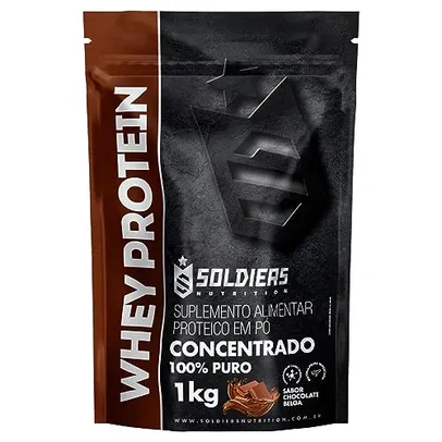 Whey Protein Concentrado 1kg - Chocolate Belga - Importado - Soldiers Nutrition