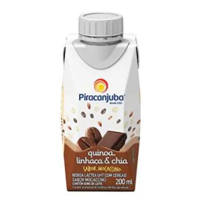 [5 Unidades] Bebida Láctea Quinoa Linhaça e Chia Sabor Mocaccino Piracanjuba 200ml | R$7,72